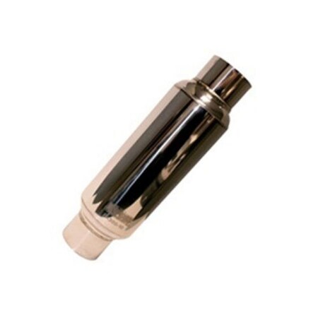 Green Arrow Equipment 3 x 14 in. Universal Polished Stainless Steel Round Muffler GR3831923