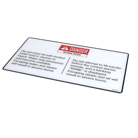 Henny Penny Label/Decal, Danger-Burn Risk 168574