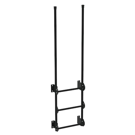Vestil Steel Walk Through Dock Ladder 3 Step 300 Lb. Capacity Black DKL-3-BK