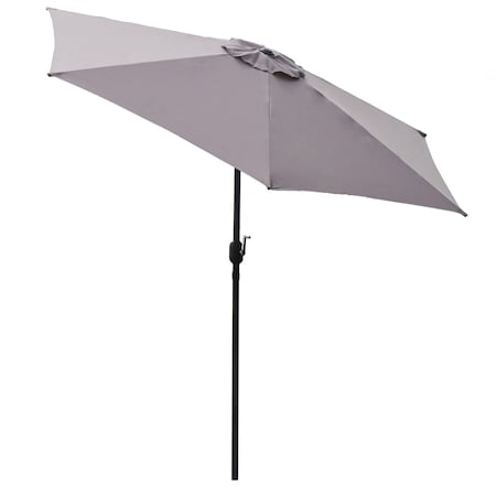 Panama Jack Outdoor Panama Jack Grey 9 Ft Alum Patio Umbrella W/Crank PJO-6001-GREY