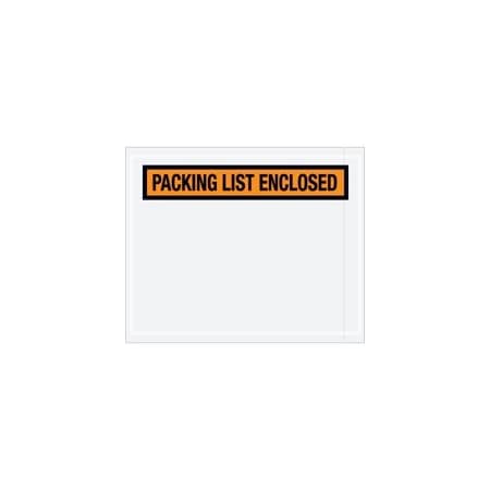 Bubblefast 4 1/2 x 5 1/2'' Orange ''Packing List Enclosed'' Envelopes, 1000PK BFPL12
