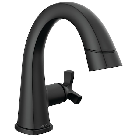 Delta Stryke Single Handle Pull Down Bathroom Faucet In Matte Black 5776-BLPD-DST