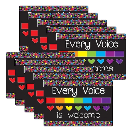 Smart Poly Computer Mouse Pad, 8in. x 10in., Every Voice Welcome Here, 10PK 97100
