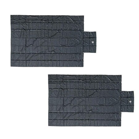 Mytee Products Heavy Duty 18oz Steel Tarp 16ft x 27ft with Flap - Black, 2PK LT4FTx2