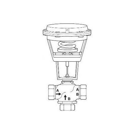 Schneider Electric VB: 1-1/2 in. 3W Mix. Globe. NPT. BR. 28 cv. 170 PSI. Act (MK-6621): Pneu. Prop. 8-13 PSIG. SR. NC. VK-7313-613-4-10