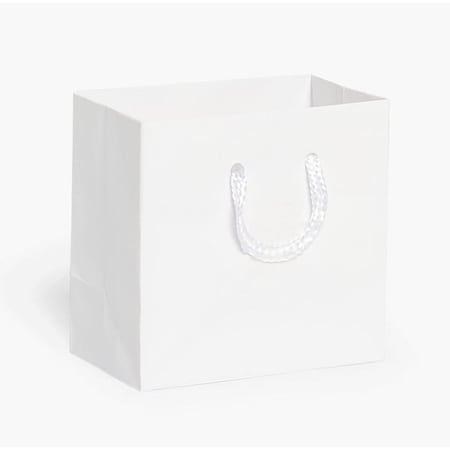 Nashville Wraps White Matte Gift Bags, Petite 4x2.5x4, 10PK MTPMWH
