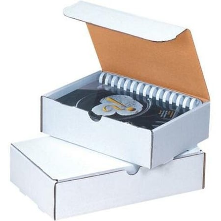 Box Packaging Corrugated Literature Mailers, 10-1/4"L x 8-1/4"W x 2"H, White ML1082