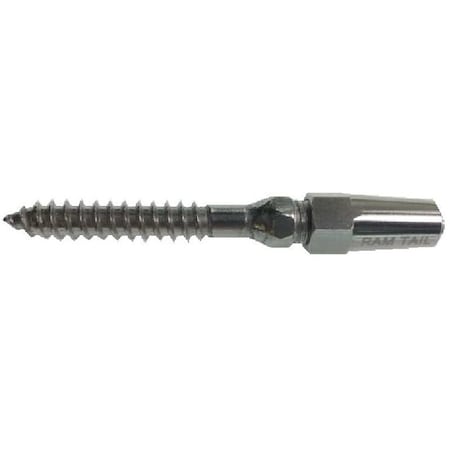 Ram Tail Lag Jaw, Fixed End, Stainless Steel, For: 3 mm Wire Rope RT LJ-01