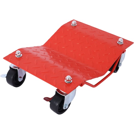 Edendirect Heavy-Duty Car Wheel Dolly Set, 4 Tire Dollies, 6000 lbs Capacity, Red ED-W46591449