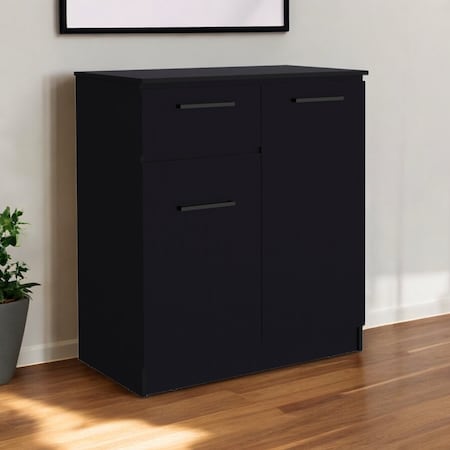 Homeroots 36" Black Drawer Combo Dresser 544057