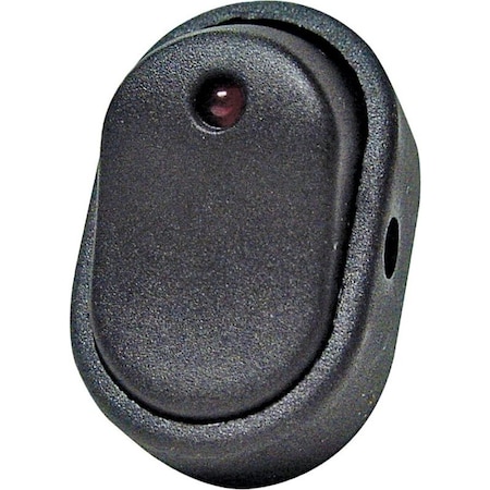 Calterm Rocker Switch, 30 A, 12 V, SPST, Black 40393