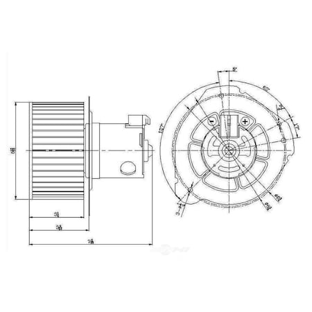 Global Parts Distributors Blower Motor 2311645