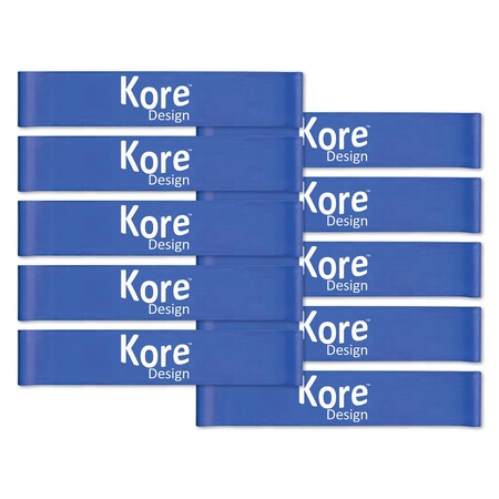 Kore Design Fidget Kick Bands, Latex, 10in. to 16in., Blue, 10PK KDKB-1001