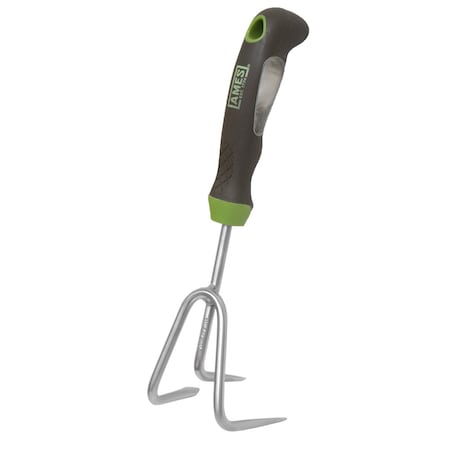 Ames Hand Cultivator, Stainless Steel, Ergonomic Gel Grip 2445200