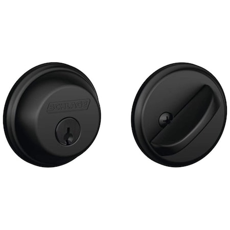 Schlage DEADBOLT KYD ONE SIDE MAT BLK B60V622