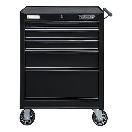 Westward Rolling Tool Cabinet, Black, Keyed Locking 2AE290