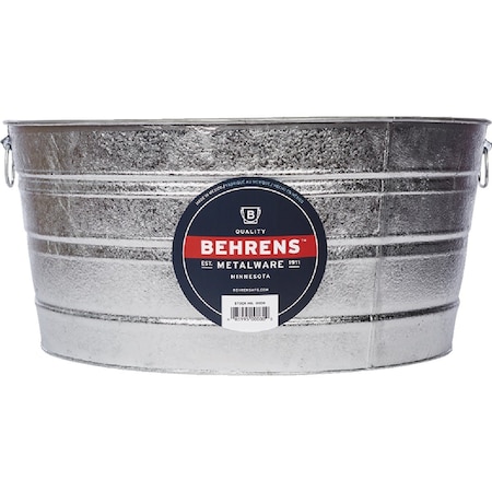 Behrens 17 Gal. Round Hot-Dipped Utility Tub 3
