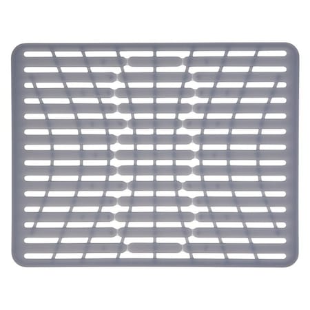 Good Grips Sink Mat, 16-1/4 in L, 12-3/4 in W, 1/4 in Thick, Silicone, Gray 13138200