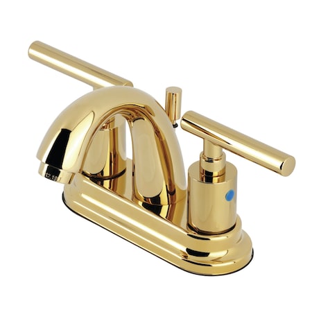 Kingston Brass Double-Handle 4" Centerset Bathroom Faucet with Pop-Up Drain, Polished Brass KB8612CML