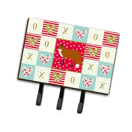 Carolines Treasures 6 x 2 x 9 in. Red Fox Love Leash or Key Holder CK5303TH68