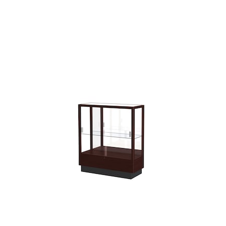 Ghent Heritage Wood Display Case, Java Hardwood, Mirror Back, 40''H x 36''W x 14''D 8949M-MB-J