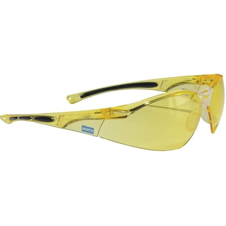 North Safety Glasses, Variety of lens tints Lens, Amber, Gray, Clear Frame, Half-Frame A802