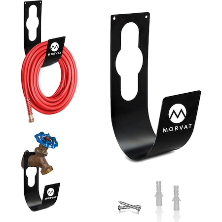 Morvat 100FT Premium Heavy Duty Rust-Resistant Metal Hose Hanger MOR-HOSEHANGER-2-A