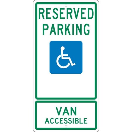 Nmc State Handicapped Reserved Parking Van Accessible Texas Sign, TMS336H TMS336H