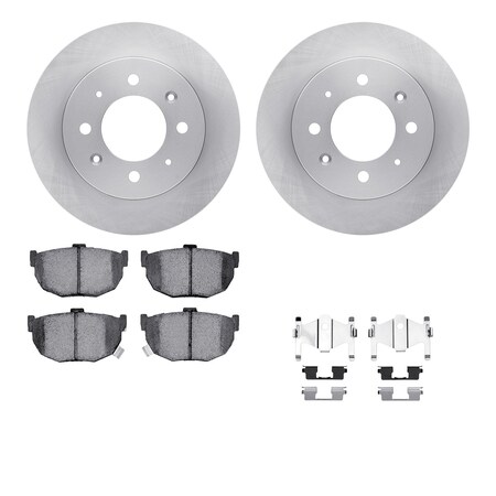 Dynamic Friction Co DFC Brake Rotor with 5000 Brake Pads and Hardware Kit 6512-21065