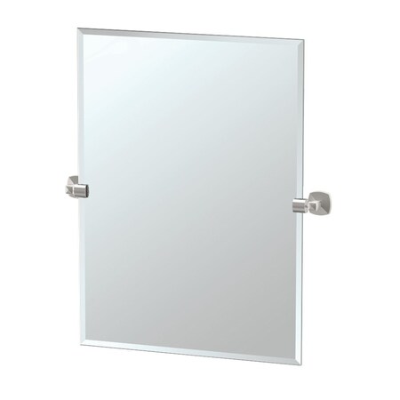 Gatco Jewel 31.5" Frameless Rectangle Mirror, Satin Nickel 4159S