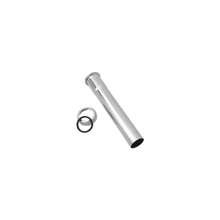 Master Plumber Lavatory Drain Extension Tube, Chrome-Plated Brass, 1.25-In. OD Tube Slip Joint x 8-In. 829-595