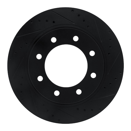 Dynamic Friction Co DFC Brake Rotor - Drilled and Slotted - Black 633-67102R