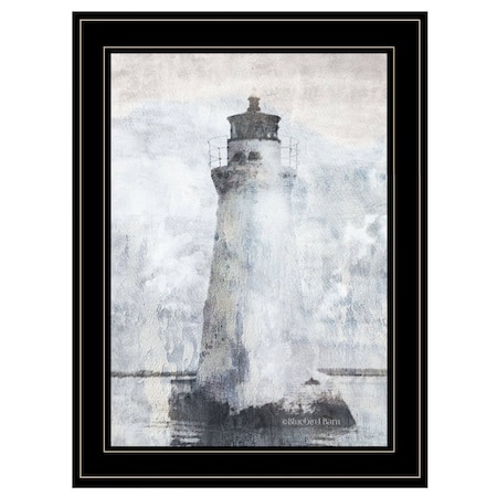 Homeroots Lighthouse 2 Black Framed Print Wall Art 406712
