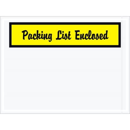 Zoro Select Packing List Envelopes, Yellow, PK1000 PL443