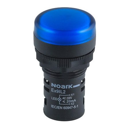 Noark Indicator light - Ex9IL - 1200719 - Round Curve - Blue - 24Vac/dc LED EX9IL2D6
