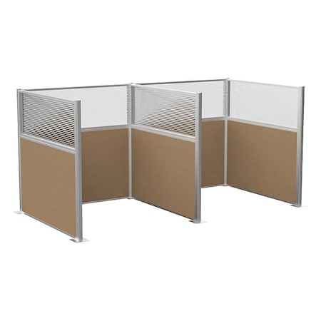 Versare Cubicle Kit, Latte, 72 in H HPKW-66-S-BRN-FL