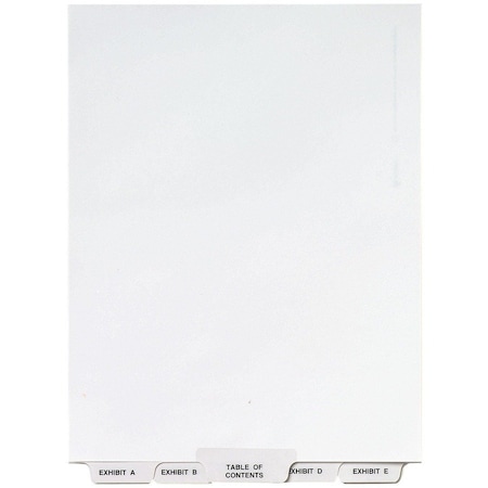 Avery Dennison Avery Bottom Tab Legal Exhibit Divider, Printed A to Z, 8.5"x11", 26 Tabs, White/White 11376