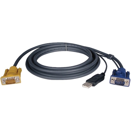 Tripp Lite Tripp Lite by Eaton KVM Cable - HD-15 Male, Type A Male USB - HD-15 Male - 19ft P776-019