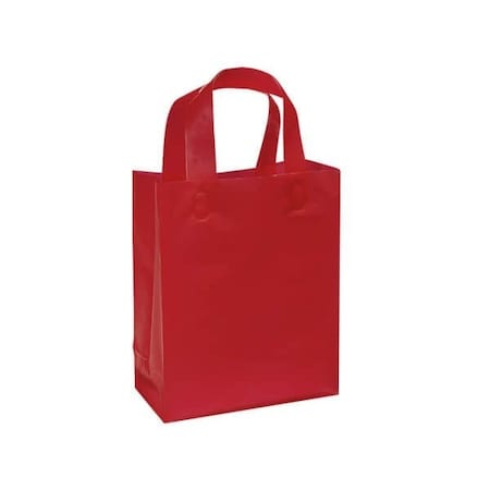 Nashville Wraps Red Plastic Gift Bags, Cub 8x4x10, 3 mil, 200PK BCREP