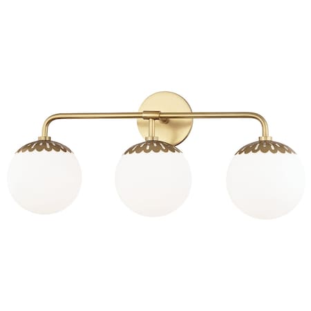 Mitzi Paige 3 Light Bath And Vanity 23.25 In. Aged Brass H193303-AGB