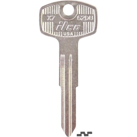 Ilco DATSUN Nickel Plated Automotive Key 62DU / X7, 10PK IAF48872012