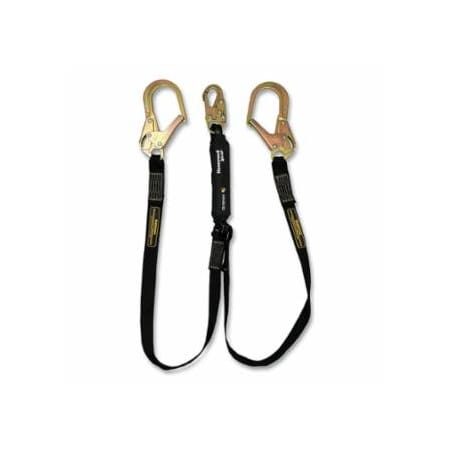 Miller Welding Lanyard, 6ft L, Snap hook, Rebar Hook Anchor, Flame Resistant Web, 2 Legs 493-FPLWLL-TUS