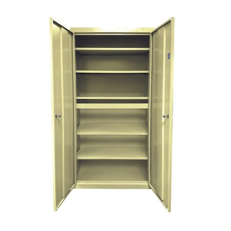Steel Cabinets Usa Storage Cabinet, 78 in H, 36 in W, Tropic Sand, 5 Shelves UA-362478-5-TS