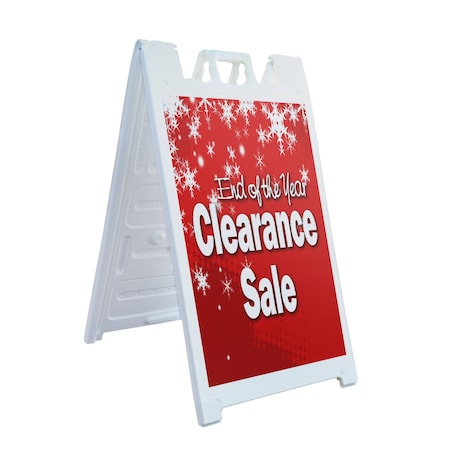 Signmission End Of The Year Clearance Sale, A-Frame & 2 Sign Inserts, Heavy-Duty Plastic Frame SBHD-C-2436-EndOfTheYearClearanceSale