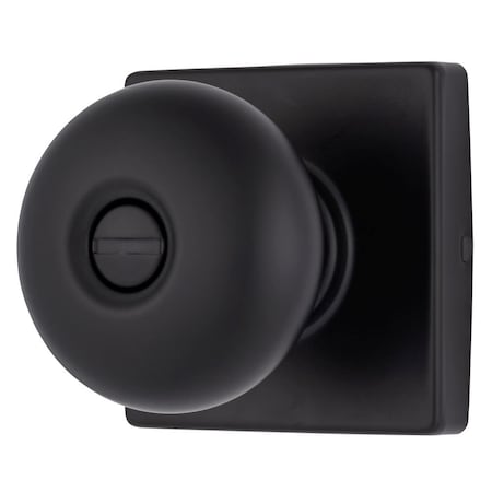 Brinks Mendocino Series Privacy Contemporary Ball Knob Square Rose Matte Black Finish E2436-122