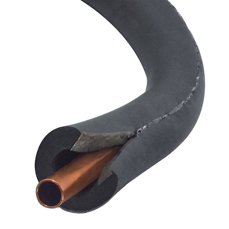 Frost King Pipe Insulation, 1/2 in Thick, 6 ft L, Rubber, 1/2 in Pipe RS510XB/6