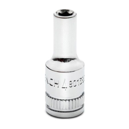 Gearwrench Mid Lenght Socket, 1/4Dr, 6Pt, 4mm, Metric 80138S-06