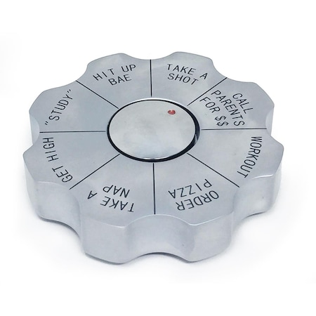 Bey Berk International Bey-Berk International  College Spinner Decision Maker Paperweight - Silver BE50341