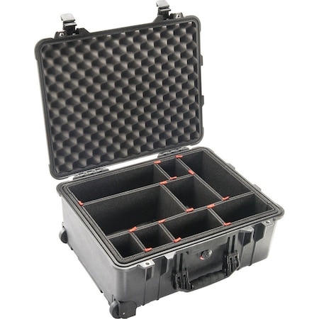 Pelican Black Protective Case, 22.07"L x 17.9"W x 10.42"D 015600-0050-110