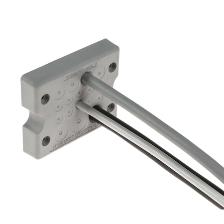 Detas DES-PDM Q 13G Cable Entry Plate, Cutout 46 x 46 mm, Grey 1732014613